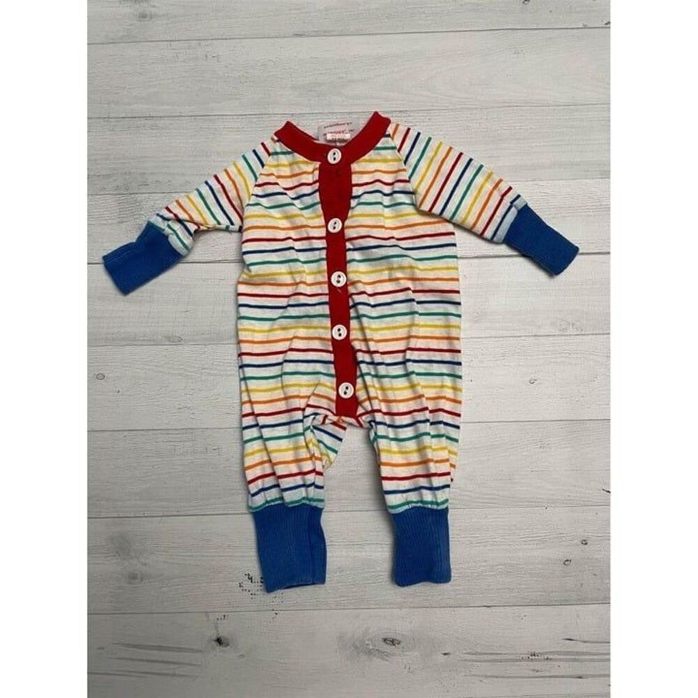 Vintage Wibbles Rainbow Stripe One‎ Piece 3-6 Months